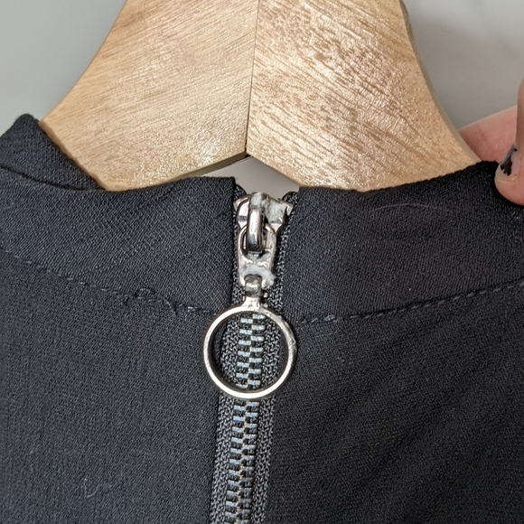 Free People Kitty Kat Bodycon Dress High Mock Neck Skater Mary Jane Size XS - Picture 11 of 14